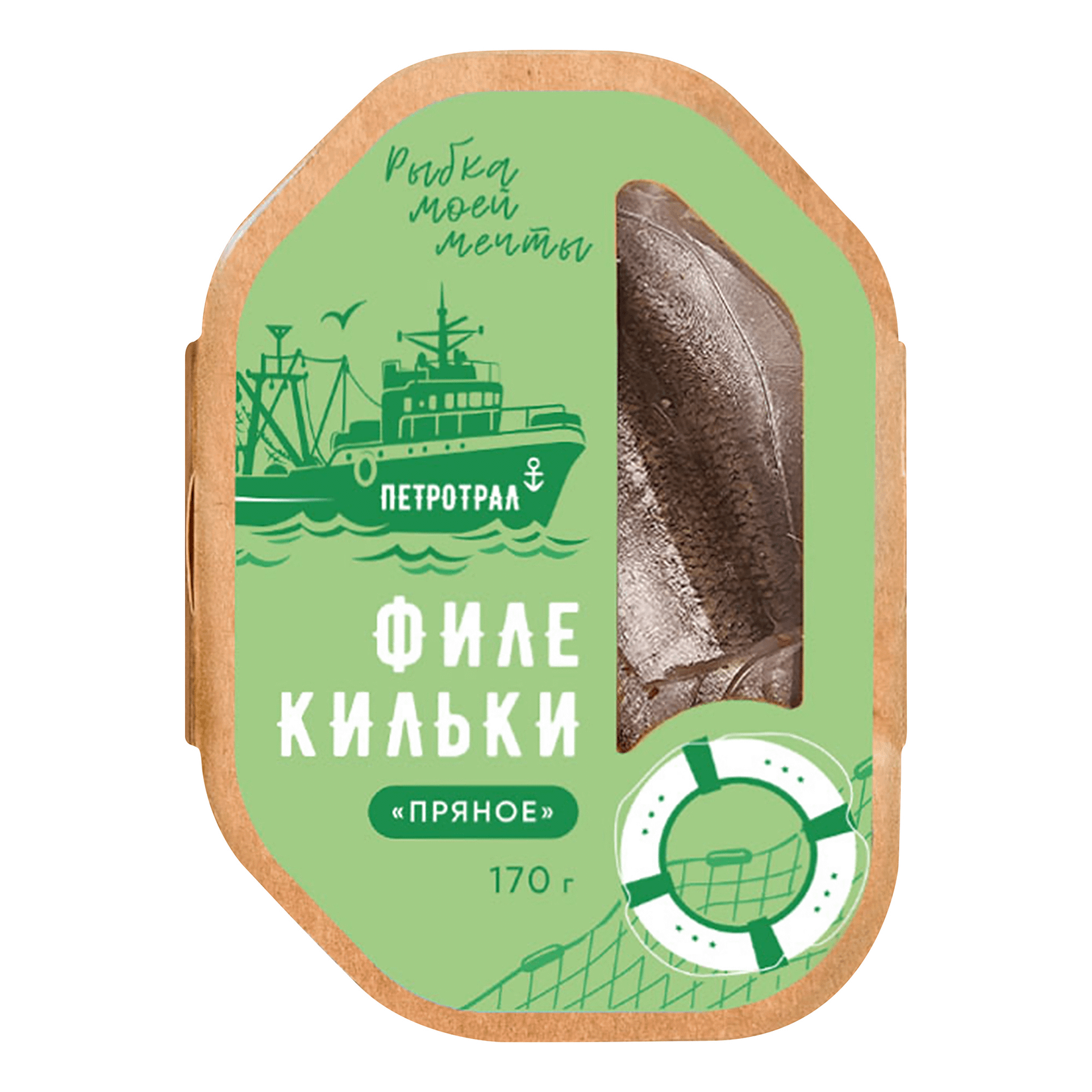 

Килька в масле Петротрал филе пряное 170 г