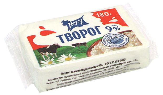 

Творог Му-у 9 % 180 г