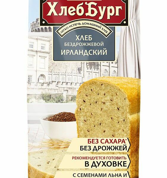Смесь для выпечки Хлеббург хлеб Ирландский, 450 г