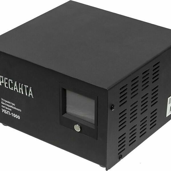 Источник бесперебойного питания Ресанта УБП-800-И, интерактивный, 1000Вт, черный