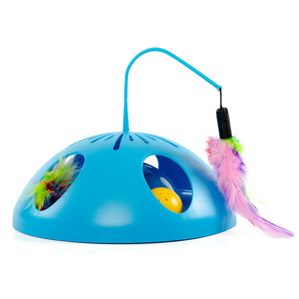 SkyRus Игрушка для кошек интерактивная с перьями 