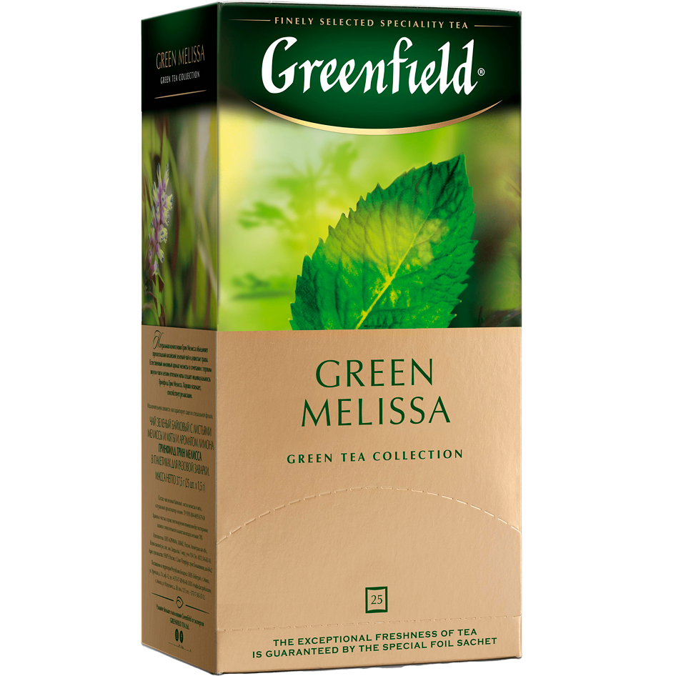 

Чай Greenfield Мелисса зеленый, 25х1.5 г