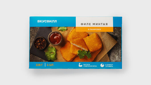 Филе минтая в панировке замороженное