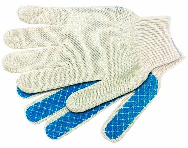 Перчатки Берта трикотажные с ПВХ-покрытием, 6 пар