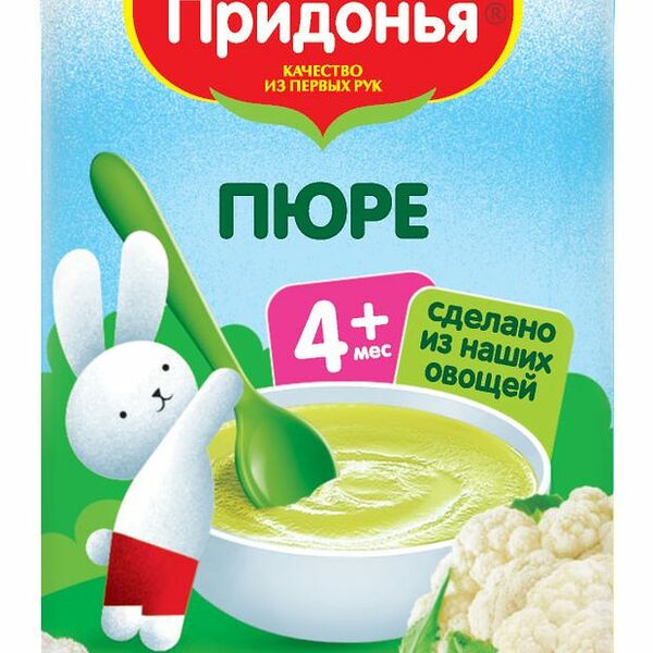 Пюре для детского питания из цветной капусты Сады Придонья с 4 месяцев