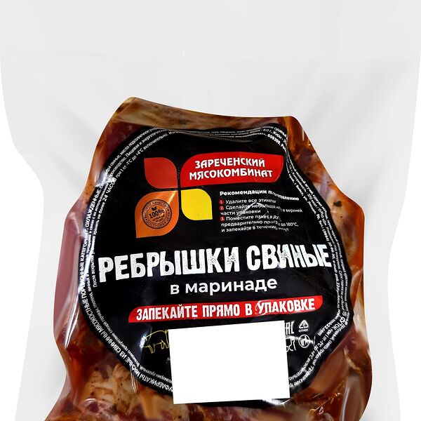 Ребрышки МК Зареченский свиные в маринаде, охлажденные, весовые