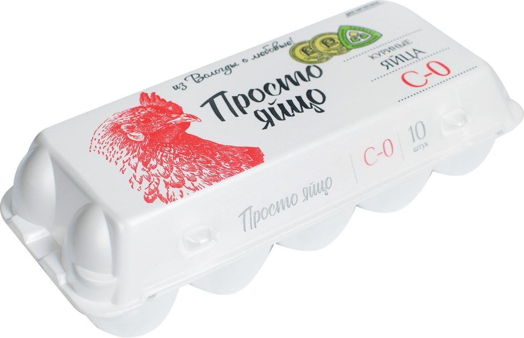 

Яйцо куриное ПРОСТО ЯЙЦО Из Вологды с любовью СО, 10 шт