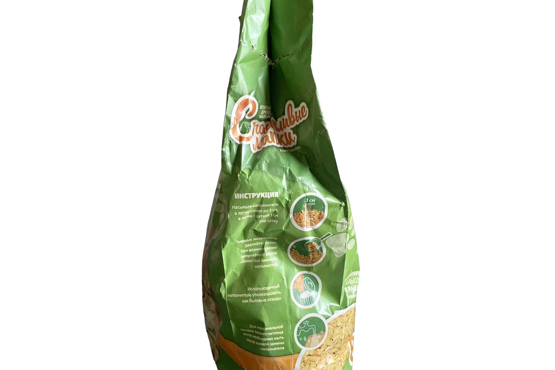 

Наполнитель Счастливые лапки впитывающий древесный 8 л