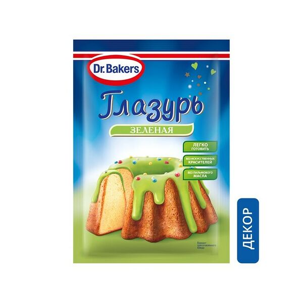 Глазурь Dr.Bakers зеленая 90 г