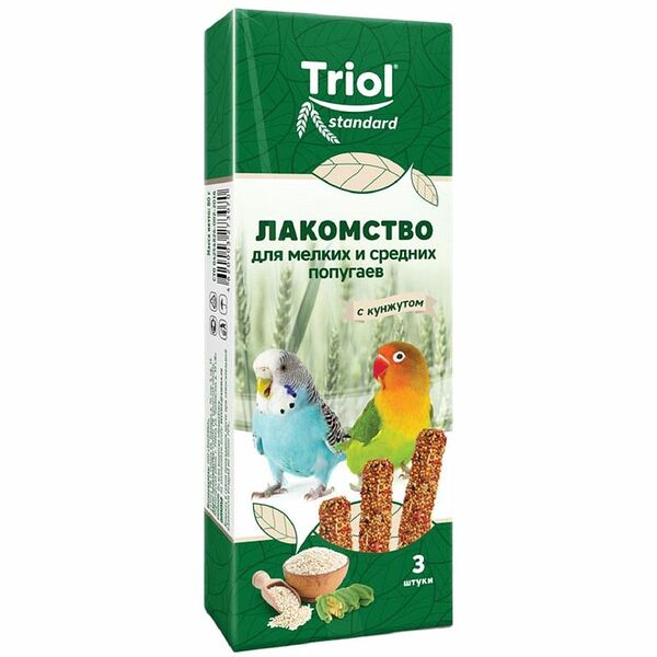 Лакомство для мелких и средних попугаев Triol с кунжутом
