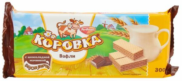 Вафли Коровка Рот Фронт с шоколадной начинкой