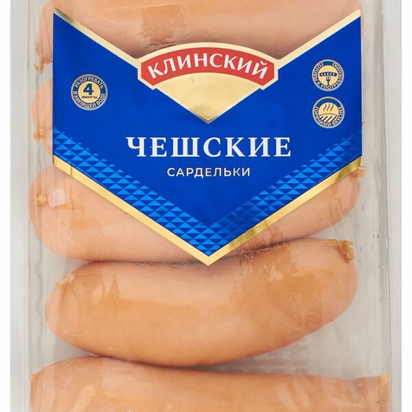 Сардельки Клинский Мясокомбинат Чешские вареные, 450 г