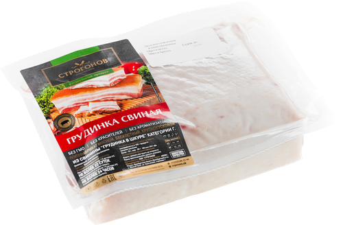 

Грудинка свиная на шкуре СТРОГОНОВ, 500г