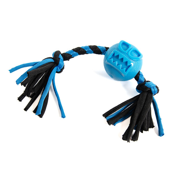 EliteDog Игрушка для собак Пришелец на верёвке чёрно-синяя 5.2 см