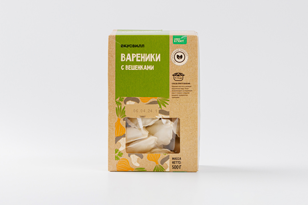 

Вареники с вешенками 500 г