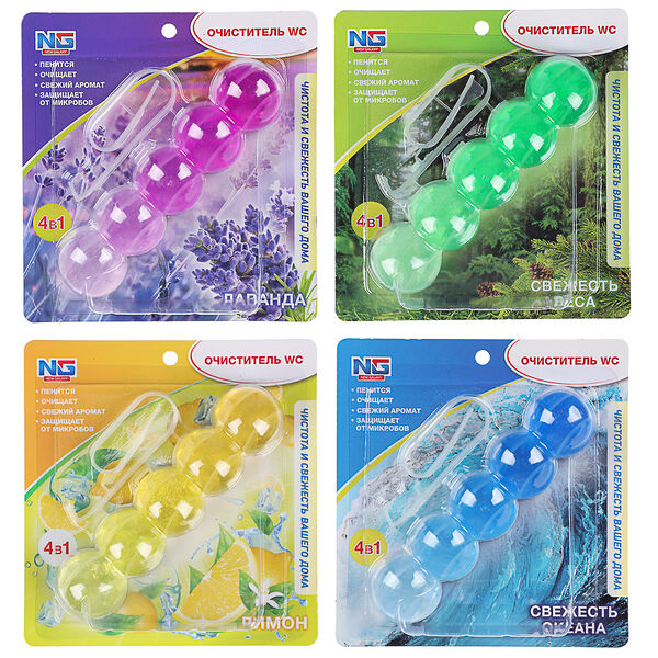 New galaxy очиститель для унитаза подвесной, 35гр. океан, лес, лаванда, лимон, в ассортименте