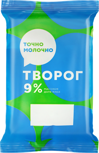 

Творог ТОЧНО МОЛОЧНО 9%, без змж, 200г