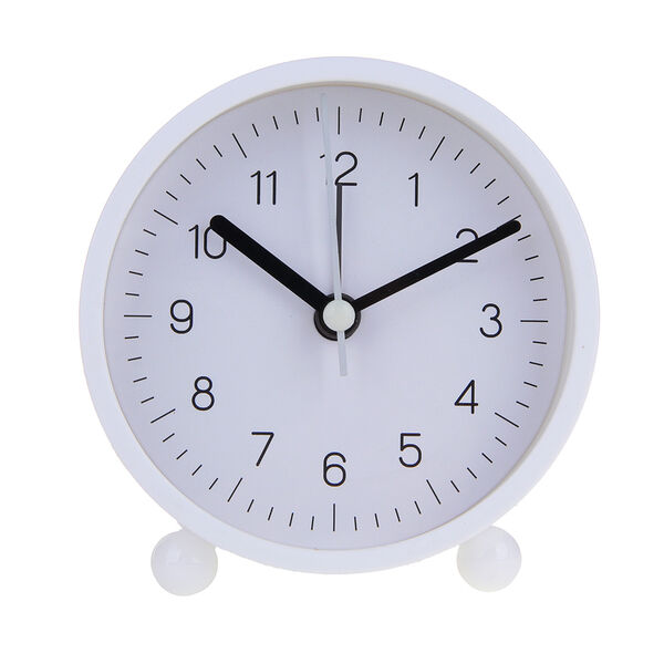 Ladecor chrono будильник, 9,4x9,8x4 см, пластик, 1xaa, цвет белый