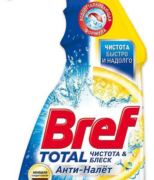 Чистящее средство для ванной Bref Анти-Налёт, лимонная свежесть 500 мл