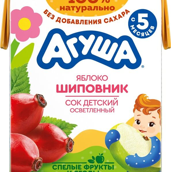 Сок Агуша Яблоко-шиповник 200мл