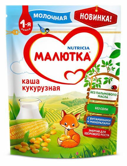 Каша кукурузная молочная Малютка, с 5 месяцев 220 г