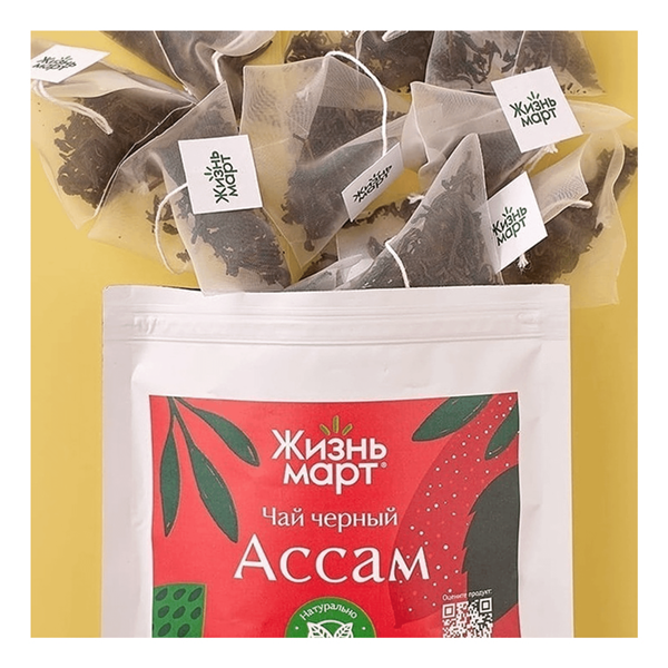 Чай черный Жизньмарт Ассам в пирамидках 2 г х 20 шт
