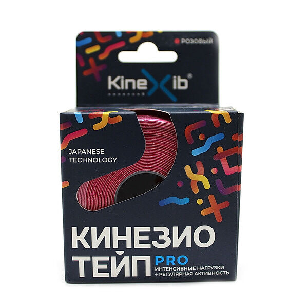 Кинезио тейп Kinexib Pro розовый 5 м х 5 см