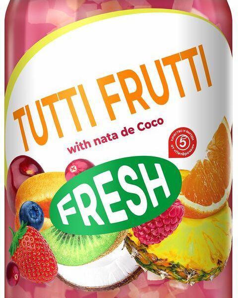 Напиток Fresh Tutti Frutti с кусочками кокосового желе со вкусом тутти-фрутти 240мл