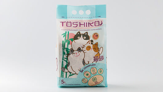Наполнитель Toshiko для кошачьего туалета древесный Сакура, 1.9 кг