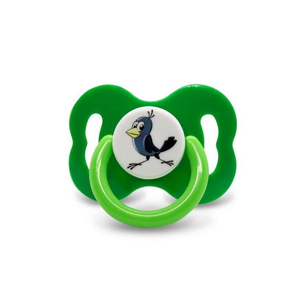 Соска-пустышка Мама Тама анатомическая силиконовая 0-6 мес Галчонок цвет зеленый