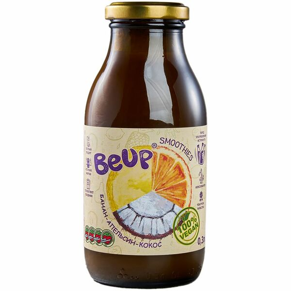 Смузи Be Up Банан-апельсин-кокос, 300мл