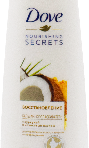 Бальзам-ополаскиватель для волос Dove восстановление с куркумой и кокосовым маслом, 200 мл