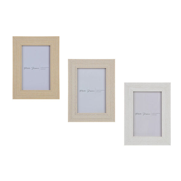 Фоторамка, 10х15 см, полистирол, 3 дизайна, арт.3-19 в ассортименте