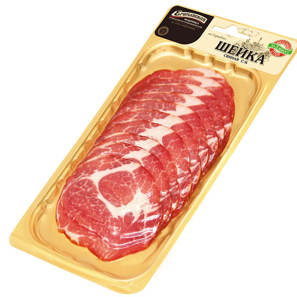 Шейка свиная сырокопчёная Егорьевская КГФ нарезка 115 г