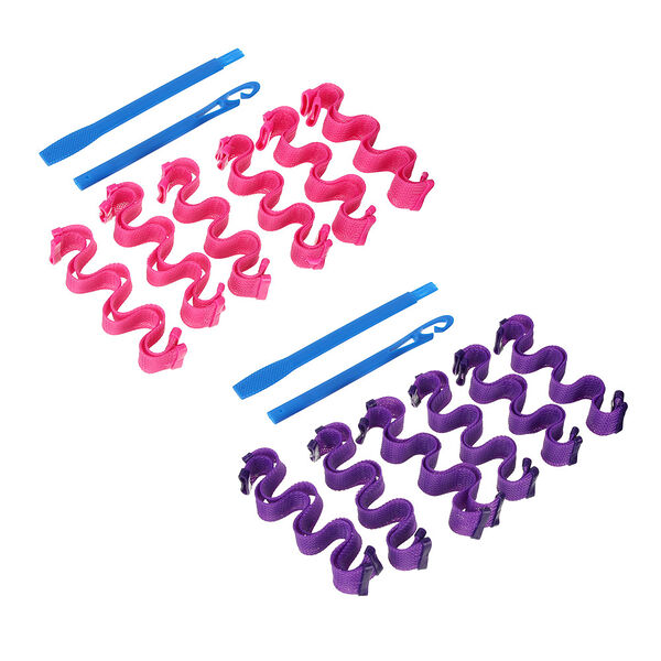 Бигуди-волны с крючком для укладки волос ЮниLook 25х3 см 12 шт. в ассортименте