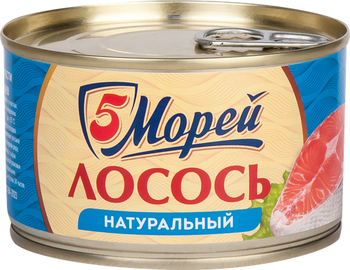 

Лосось 5 Морей Дальневосточный натуральный 240 г