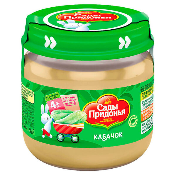 Пюре Сады Придонья 80г кабачок с 4 месяцев стекло