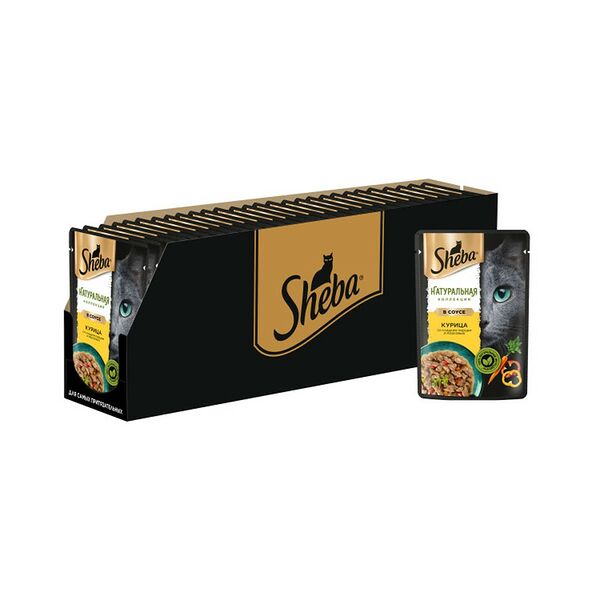 Корм для кошек SHEBA Natures курица со сладким перцем 75г (упаковка - 28 шт)