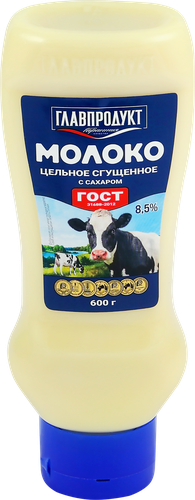 

Молоко цельное сгущённое Главпродукт с сахаром 8,5% 600г