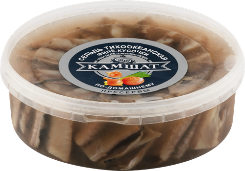 

Сельдь Камшат филе-кусочки в маринаде по-домашнему 490 г