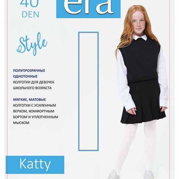 Колготки детские Era 40 ден белые, р.6-8
