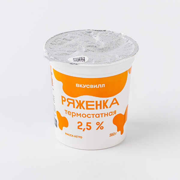 Ряженка термостатная 2,5%, 350г