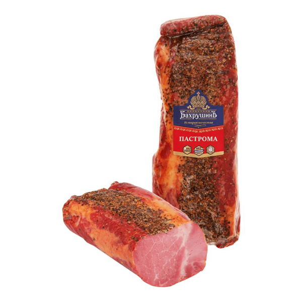 Пастрома свиная копчено-вареная Бахрушинъ Столичная, вес