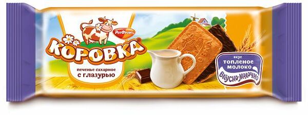 Печенье Коровка Топлёное молоко с глазурью 115 г