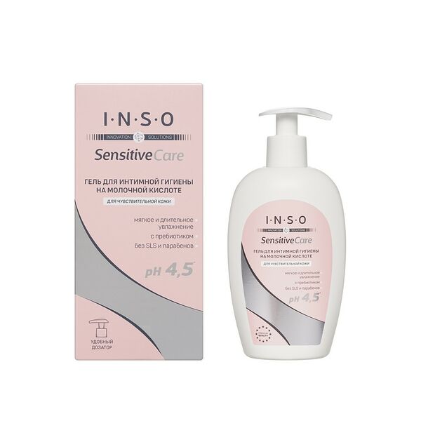 Гель для интимной гигиены на молочной кислоте INSO Sensitive Care 250 мл