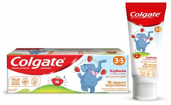 Зубная паста Colgate 3-5 Клубника детская с фторидом