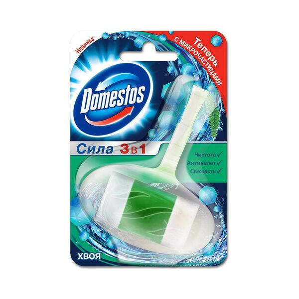 DOMESTOS Блок для очищения унитаза Power 5 Ледяная магнолия ДУО 2*55г