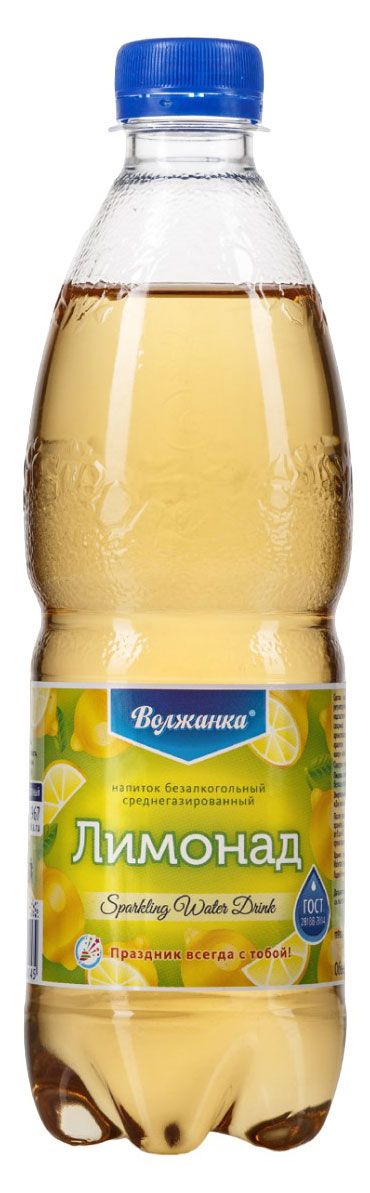 

Напиток безалкогольный Волжанка Лимонад газированный 500 мл