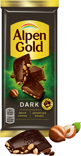 

Шоколад темный Alpen Gold Dark с дробленым фундуком 80 г