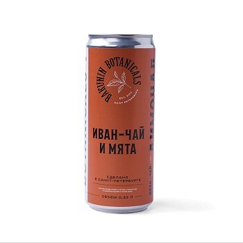 Напиток газированный Бакунин Ботаникалс Иван-чай и мята безалкогольный, 330мл